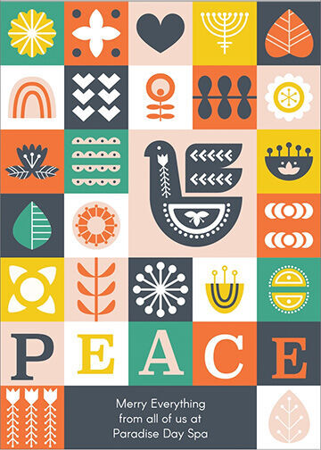 Nordic Peace Squares Flat Holiday Cards